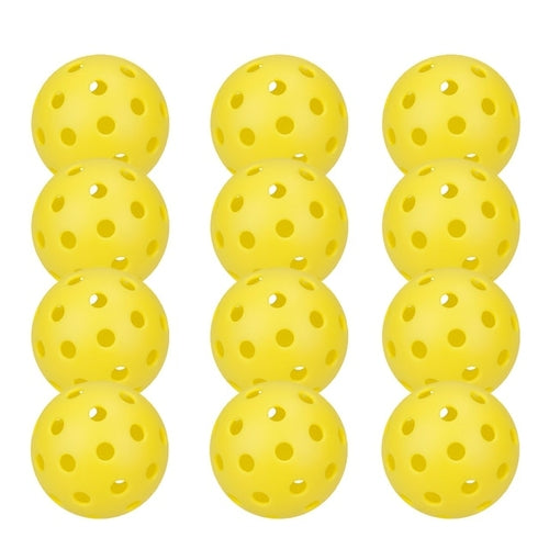 12 Pcs Pickleball 74mm Durable 26g Outdoor Pickleballs 40 Holes