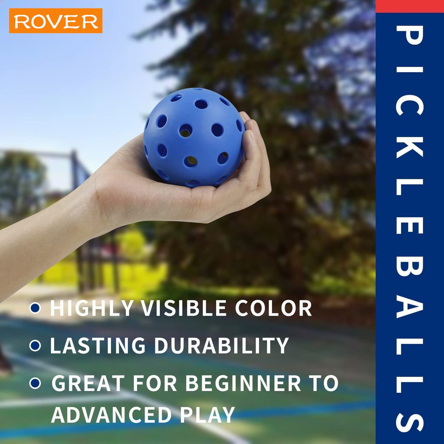 12 Pcs Pickleball 74mm Durable 26g Outdoor Pickleballs 40 Holes