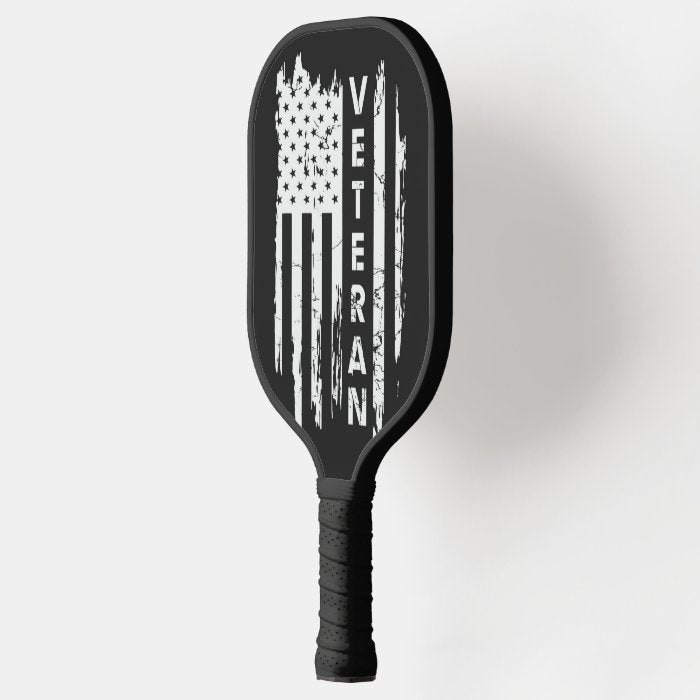 American Flag Veteran Patriotic Pickleball Paddle